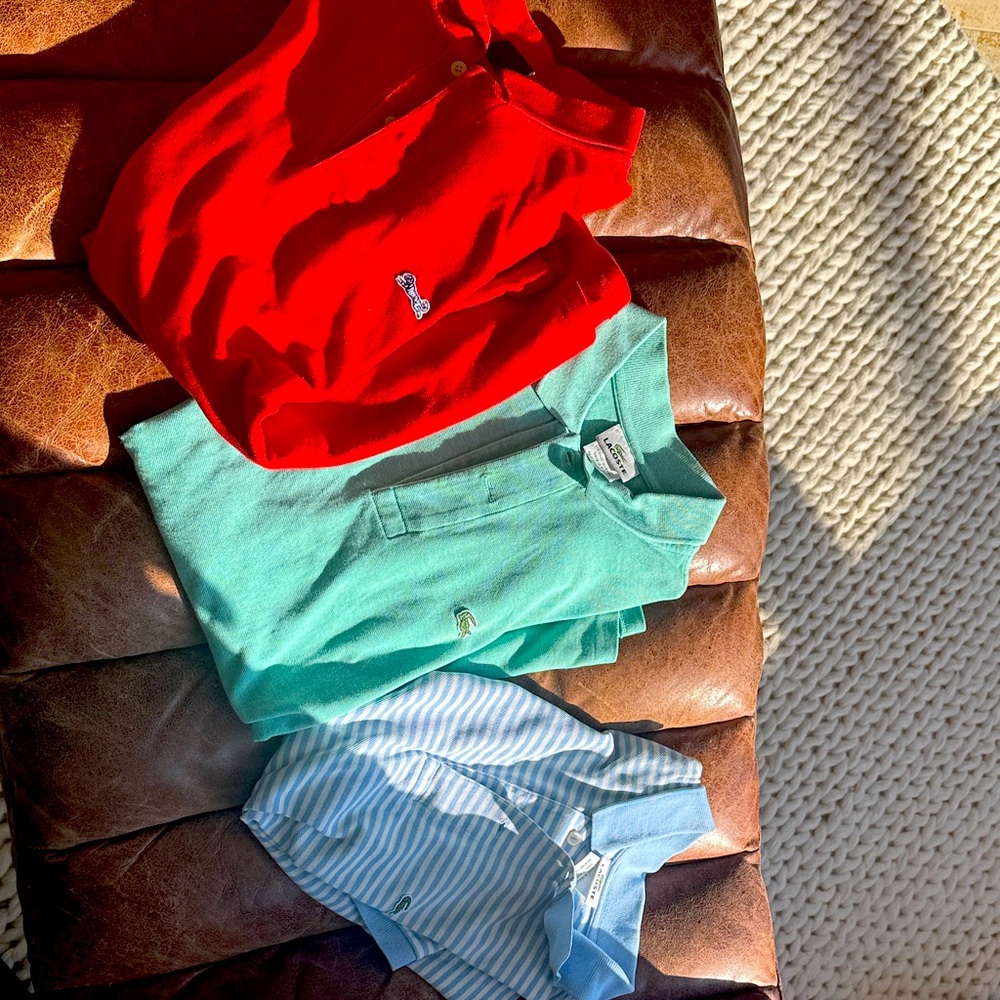 Three men’s polo shirts